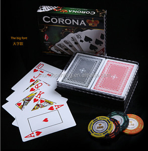 Grande police en plastique cartes à jouer, 100% étanche en plastique pvc cartes à jouer - Product Image 1