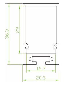 Cx-a029 canal <span class=keywords><strong>de</strong></span> aluminio tira llevada para <span class=keywords><strong>techo</strong></span> o Pendent luz - Product Image 2