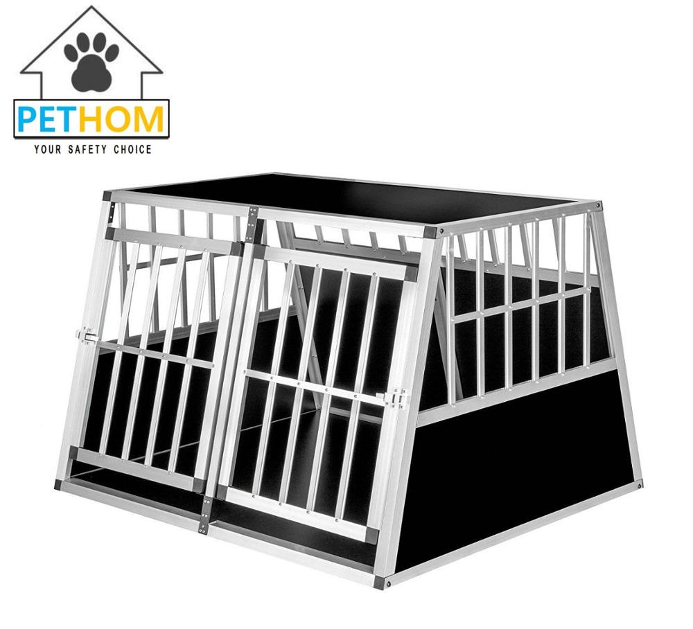 台形傾斜ペット犬アルミニウムケージクレート犬小屋輸送キャリア