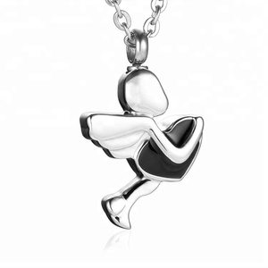 Marlary vendita calda 316 angelo in <span class=keywords><strong>acciaio</strong></span> inossidabile con ciondolo cremazione cuore collana portacenere gioielli ricordo - Product Image 1