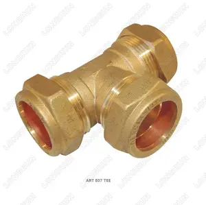 Hot Selling Product Longrun E07 High Quality T Sharp Brass Pipe Fitting Pex Pipe Fitting