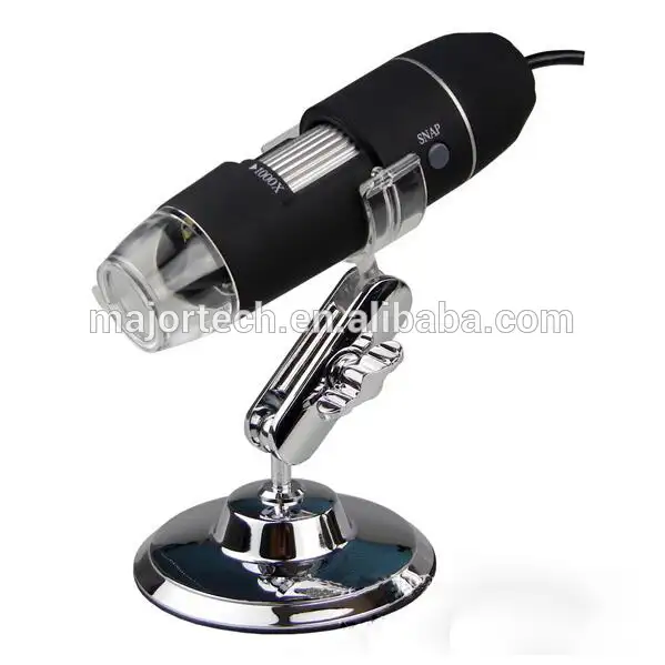 Taşınabilir dijital USB mikroskop 200X In-built beyaz işık 8 adet LED büyüteç