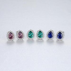 CZCITY Nuovi <span class=keywords><strong>Orecchini</strong></span> a Lobo di Lusso con Pietre Preziose in <span class=keywords><strong>Argento</strong></span> Sterling <span class=keywords><strong>925</strong></span> Alta Gioielleria da Donna a Goccia d'Acqua Regalo per Ragazza all'Ingrosso - Product Image 4