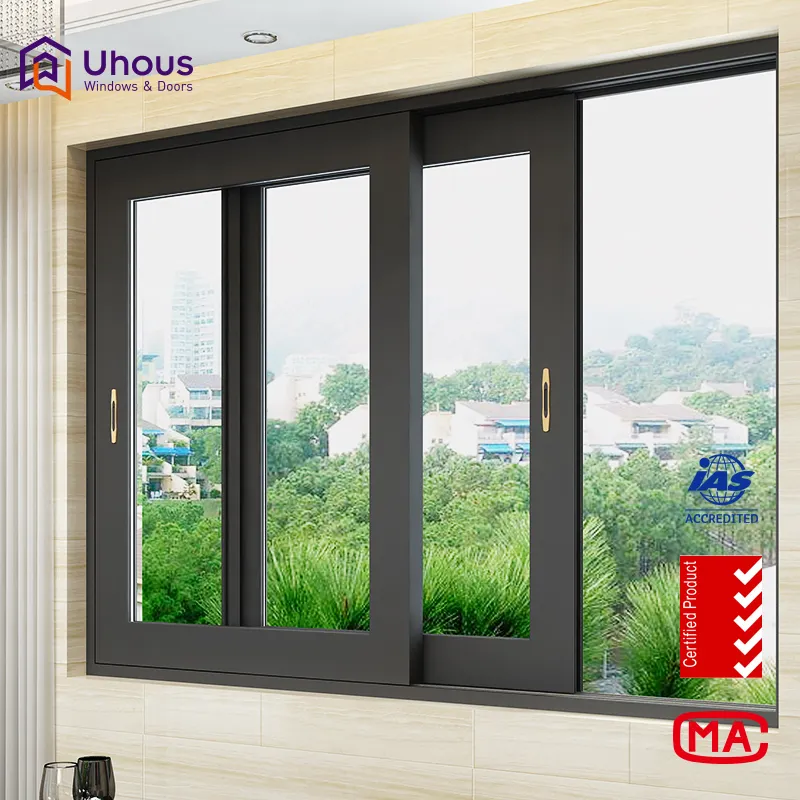 चीन आपूर्तिकर्ता खिड़कियों और दरवाजों के निर्माता ध्वनिरोधी स्लाइड खिड़की एल्यूमीनियम windows फिसलने