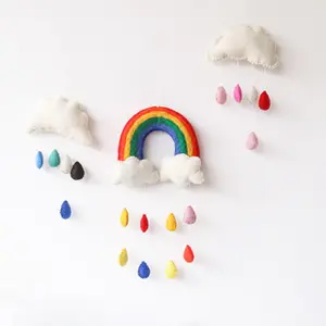 Wholesale Felt hang rainbow decoration for nursery