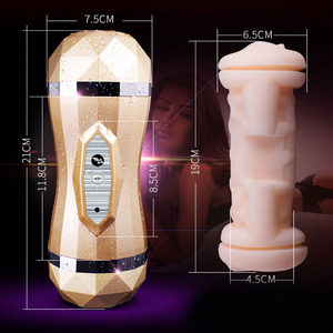 Automatische Masturbator Cup 3d Vagina Orale Dubbele Tunnels 36 Frequentie Vibrerende Zuigende Zak Kut - Product Image 3