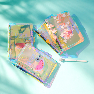 LABON <span class=keywords><strong>Wonderful</strong></span> B6 PVC Hojas sueltas Carpeta de 6 anillas Organizador recargable Cuaderno con impresión Uv Carpeta de flores de invitación - Product Image 3