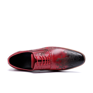 NA087 Chaussures de créateur en cuir pour hommes, chaussures de marque de luxe pour robe de mariée, chaussures de mode pour hommes d'honneur, <span class=keywords><strong>rouge</strong></span>, noir - Product Image 3