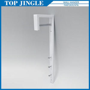 Colgador de secado de ropa montado en la pared en forma de 7 con 3 ganchos - Product Image 2