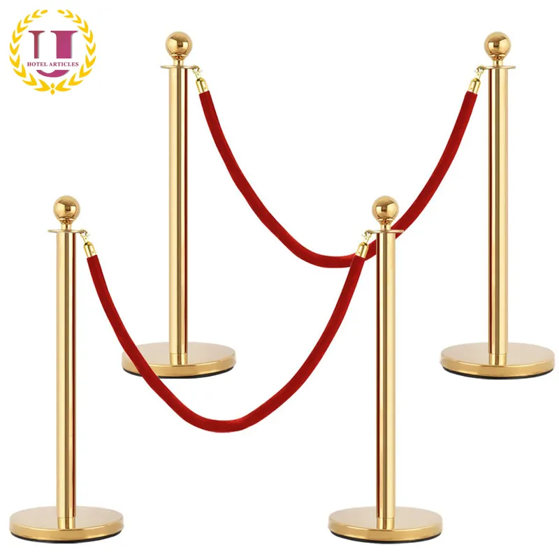 Интерьер Vip, красный бархатный шнур и Золотая подставка для очереди