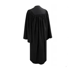 OEM Customized Bachelor Gown University Academic Dress Graduation Gown Black Graduation Gown