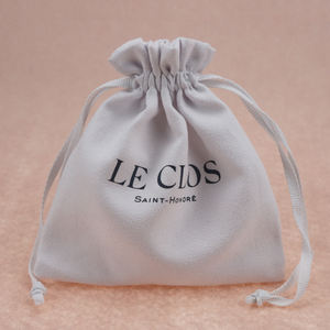 Daha ekonomik özel süet kadife takı ambalaj çanta yüzük küpe kolye depolama için baskılı <span class=keywords><strong>Logo</strong></span> ile büzgülü torba - Product Image 3