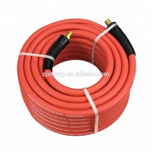 High Quality Durable EPDM Rubber air <strong>Compressor</strong> <strong>Hose</strong> 3/8"x50ft with NPT Brass Fittings for Pneumatic Tool - Anti Aging and Ozone - Product Image 2