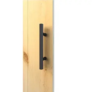 Manija de puerta de Granero manija de puerta de acero sólido negro, tire para puertas corredizas de Granero puertas Garages Sheds