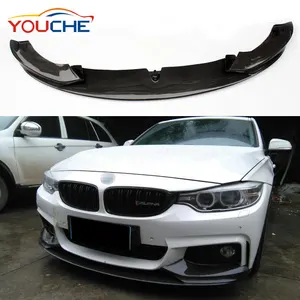 Bibir Bumper Depan BMW 4 Seri M, F32 F33 F36 Serat Karbon Tipe MP, Olahraga 2014-2018