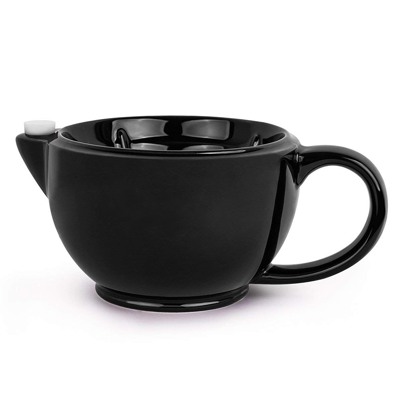 Изготовленный на заказ черный керамическая мыльница теплые Чаша для бритья