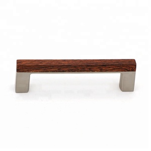 Decoración elegante, muebles nuevos, cajón de oficina, tiradores de tocador, perillas de madera, armario de cocina, manijas de armario, aleación de Zinc