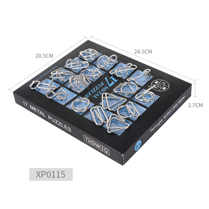 Giochi <span class=keywords><strong>di</strong></span> Puzzle con Fili Metallici Cinesi Divertenti, <span class=keywords><strong>Rompicapo</strong></span> in <span class=keywords><strong>Metallo</strong></span> per Allenamento Mentale - Product Image 2