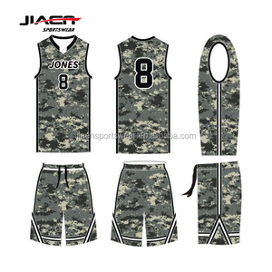 Camisa de basquete com design verde do exército, uniforme de basquete