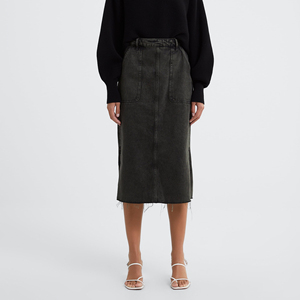 Jupes longues <span class=keywords><strong>en</strong></span> <span class=keywords><strong>jean</strong></span> vintage de bonne qualité à bas <span class=keywords><strong>prix</strong></span> pour femmes - Product Image 1
