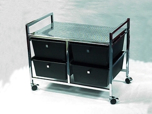 Carrito de comida móvil de mesa cromado de Metal clásico de 3 niveles - Product Image 6