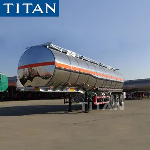 tri axle stainless steel fuel vegetable oil tank trailer water tanker for sale