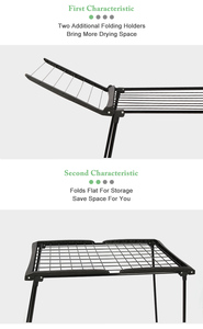 Support Cintre Gain de place Buanderie Etendoir séchoir à linge Pliable - Product Image 4
