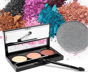 Sombras de ojos con brillo mate para mujer, sombras de ojos con luz de perla completa, belleza femenina de gato sexy, con pincel de espejo - Product Image 3