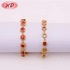 Wholesale 2016 fashion Ladies New Fancy Designs 18K Gold Plated Cubic Zircon Bracelet For Girls and womens Jewelry