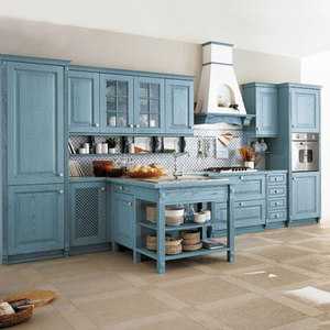 Mobili da <span class=keywords><strong>Cucina</strong></span> <span class=keywords><strong>Vintage</strong></span> in Legno Massello Stile Shaker Colore Scuro Completo di Armadietti - Product Image 5