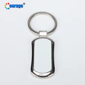 Đơn Giản Trống Kim Loại Keychain Cho Thăng Hoa Truyền Nhiệt In Ấn