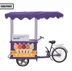 Triciclo eléctrico para helados con congelador solar de 208L