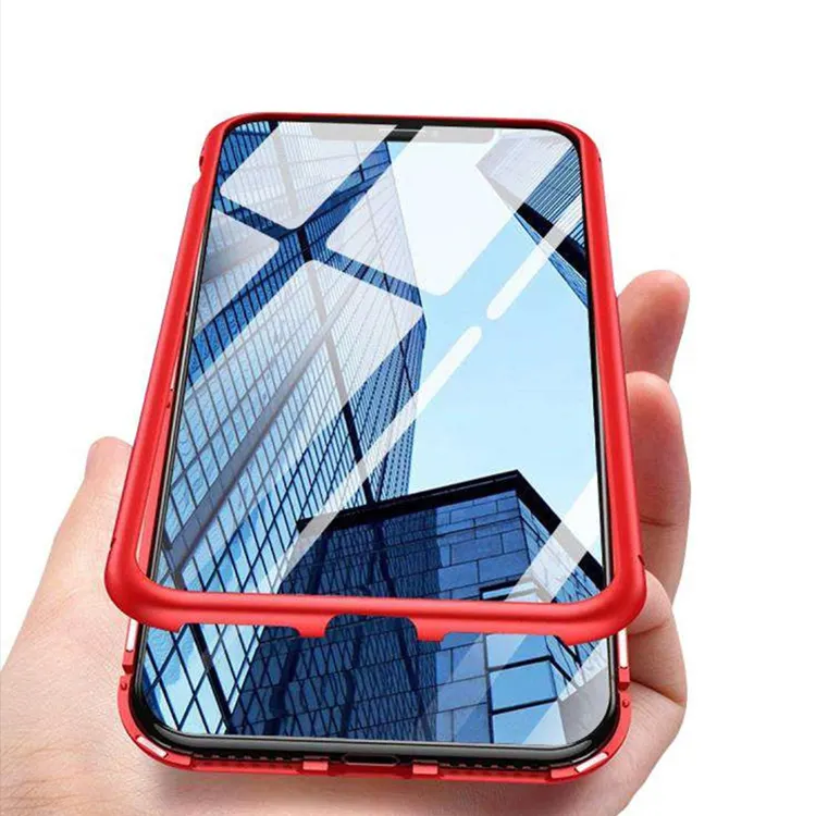 Schokbestendig Magneet Telefoon Case Voor Huawei Y9 2019 Gehard Glas Magnetische Case Back Cover Voor Huawei Y9 2019