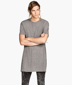 Oversize 100% Cotton Dry-Fit T-Shirt Custom <b>Long</b> Hem Plus Size Breathable Knitted Shirt-Manufacturer's Wholesale Promotional - Product Image 1