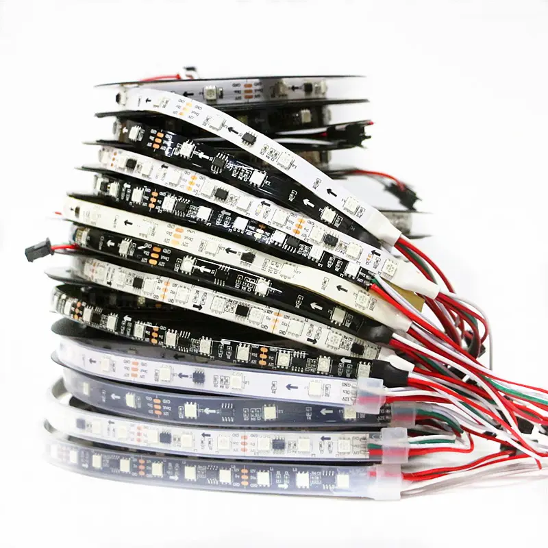 30/60 LEDs/M 2811 Pixels Programmable Individual Addressable LED Strip light WS2811 5050 RGB 12V Black LED Tape lamp