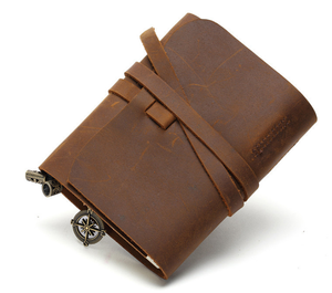 แฮนด์เมดวินเทจหนังแท้ A5ไดอารี่นักเดินทางไดอารี่บันทึกการเขียนโน๊ตบุ๊ค - Product Image 5