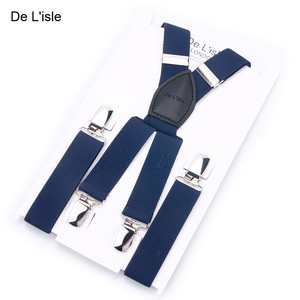Hamocigia Clip Work Apron for the Wedding Custom Design Logo 4 Clips Elastic Button <strong>Trouser</strong> Brace Suspenders <strong>Belt</strong> for Men - Product Image 2