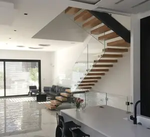 Kit d'escalier flottants en bois pour intérieur moderne, nouveauté, bricolage