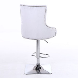 Barato al por mayor de diseño moderno de tela de terciopelo alto bar taburete silla alta - Product Image 3