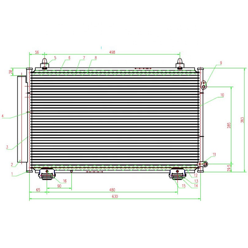 Параллельный потоковый автоматический конденсатор переменного тока для автомобиля TOYOTA конденсатор 88460-12231 конденсатор