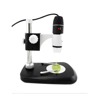 USB Digitale Microscoop 50X ~ 500X2 MP Loepen Met 8 LED Video Camera Elektronische Vergrootglas Zwart Met houder