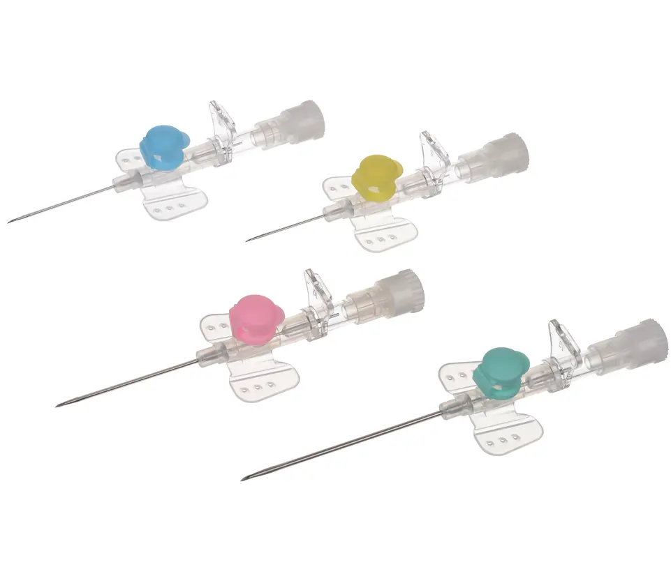 Medical Butterfly Type 18G/20G/22G/24G Intravenous Catheter Iv Cannula With Injection Port