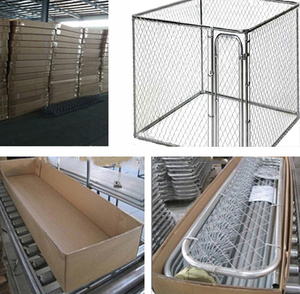 Galvanizado Flexible de alambre de acero de malla de enlace de cadena para panel conectado residencial jaula de perro kennel de la casa - Product Image 5