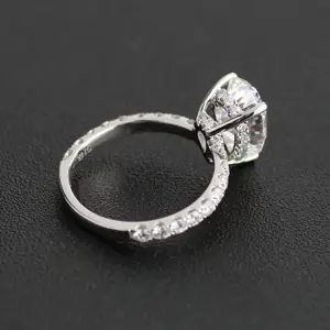 배 컷 Moissanite 다이아몬드 결혼 반지 화이트 골드 2019 상품 중국에서