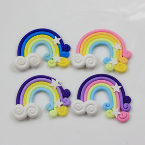Nhiều Màu Kawaii Đất Sét Polymer Cầu Vồng Mới Cabochon Cho Trẻ Em Thủ Công Đến 100 Cái 38*50Mm Nhân Tạo SOLA Craft 100 Cái/túi - Product Image 1