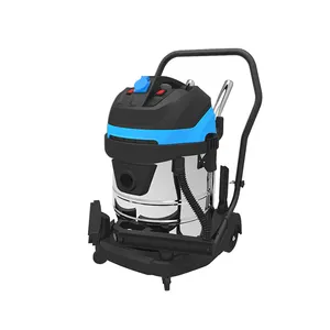 3-motor Industrial Wet Dry Vacuum Cleaner Vacuum Water Sucking Machine 70L Wet and Dry Vacuum Cleaner Black Electric with Bag