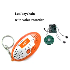 customized recording Sound effect Keychain with led light