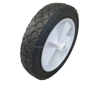 7 inch plastic rim semi-pneumatic rubber wheel 7x1.5 garden mowers tire 8x1.75 10x1.75