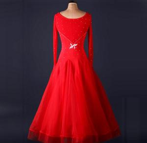 OCTM019 VENDITA CALDA NERO FISHTAIL BALLROOM DANCE DRESS - Product Image 2