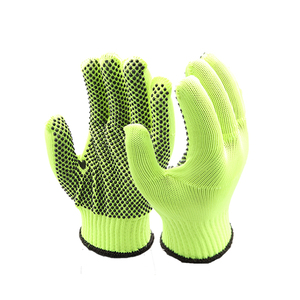 Guantes de trabajo antideslizantes de un solo lado, de PVC, punteados, tejidos a mano - Product Image 6